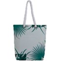 Illustrations Foliage Background Border Full Print Rope Handle Tote (Small) View2