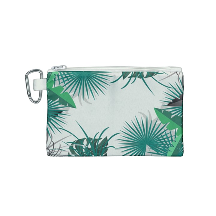 Illustrations Foliage Background Border Canvas Cosmetic Bag (Small)