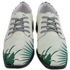 Illustrations Foliage Background Border Women Heeled Oxford Shoes