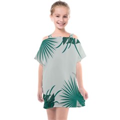 Illustrations Foliage Background Border Kids  One Piece Chiffon Dress