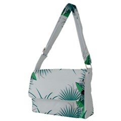 Illustrations Foliage Background Border Full Print Messenger Bag (m)