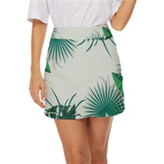 Illustrations Foliage Background Border Mini Front Wrap Skirt