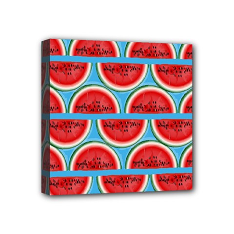 Illustrations Watermelon Texture Pattern Mini Canvas 4  X 4  (stretched) by anzea