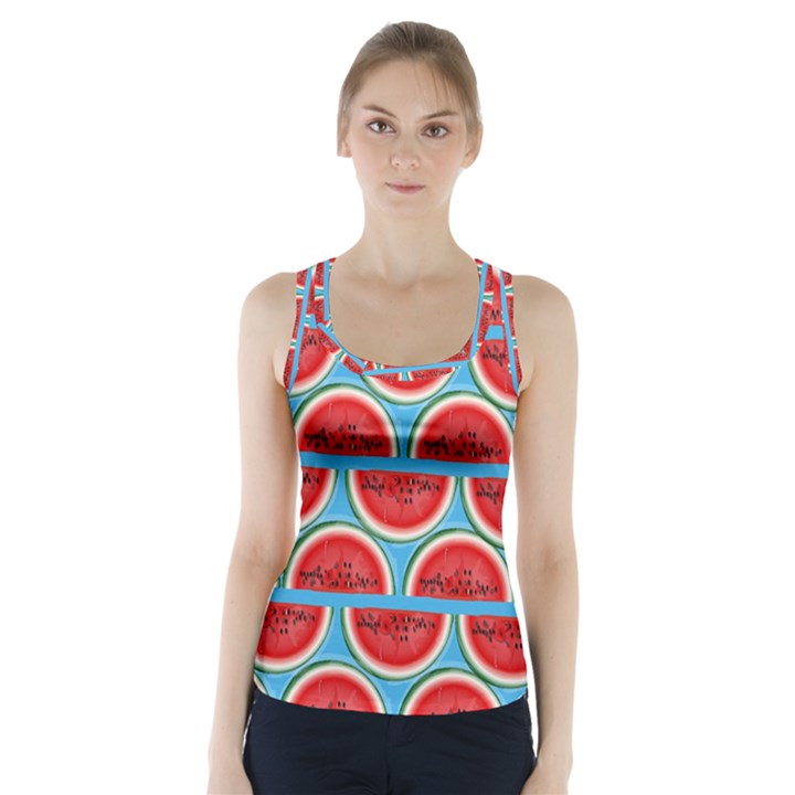 Illustrations Watermelon Texture Pattern Racer Back Sports Top