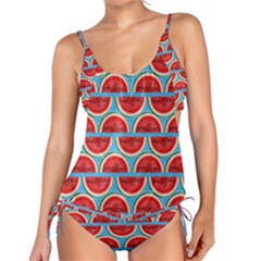 Illustrations Watermelon Texture Pattern Tankini Set by anzea