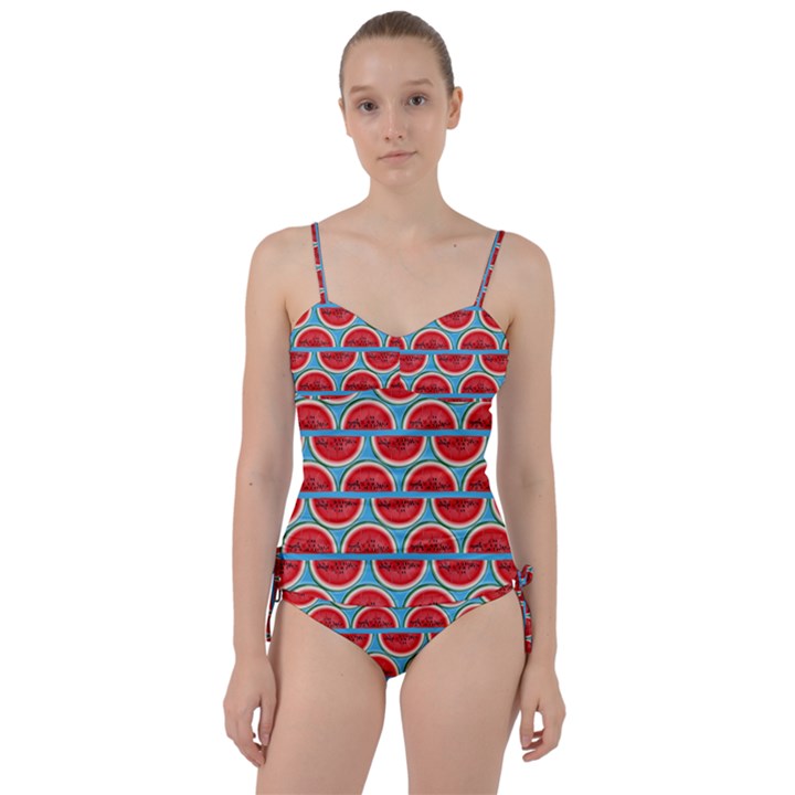 Illustrations Watermelon Texture Pattern Sweetheart Tankini Set