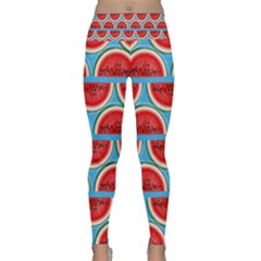 Illustrations Watermelon Texture Pattern Lightweight Velour Classic Yoga Leggings