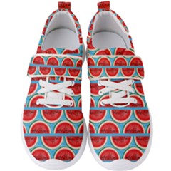 Illustrations Watermelon Texture Pattern Men s Velcro Strap Shoes