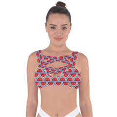 Illustrations Watermelon Texture Pattern Bandaged Up Bikini Top by anzea