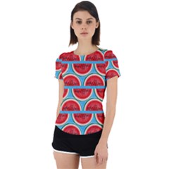 Illustrations Watermelon Texture Pattern Back Cut Out Sport T-shirt by anzea