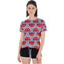 Illustrations Watermelon Texture Pattern Open Back Sport T-Shirt View1