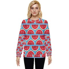 Illustrations Watermelon Texture Pattern Hidden Pocket Sweatshirt