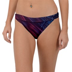 Illustrations Space Purple Band Bikini Bottoms