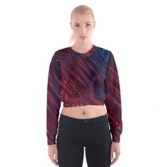 Illustrations Space Purple Cropped Sweatshirt