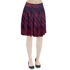 Illustrations Space Purple Pleated Skirt