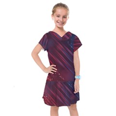 Illustrations Space Purple Kids  Drop Waist Dress