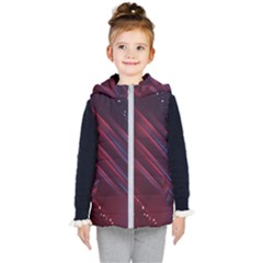 Illustrations Space Purple Kids  Hooded Puffer Vest