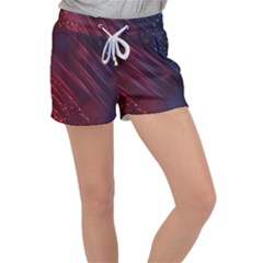 Illustrations Space Purple Women s Velour Lounge Shorts