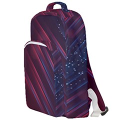 Illustrations Space Purple Double Compartment Backpack