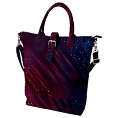 Illustrations Space Purple Buckle Top Tote Bag by anzea