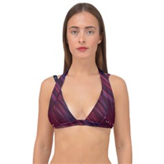 Illustrations Space Purple Double Strap Halter Bikini Top