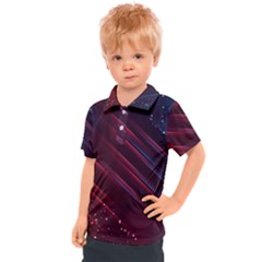 Illustrations Space Purple Kids  Polo T-shirt