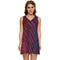 Illustrations Space Purple Tiered Sleeveless Mini Dress View1