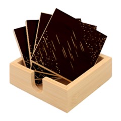 Illustrations Space Purple Bamboo Coaster Set