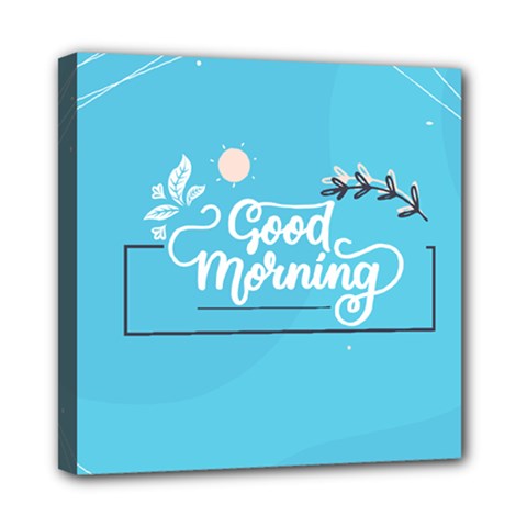 Background Good Morning Mini Canvas 8  X 8  (stretched) by anzea