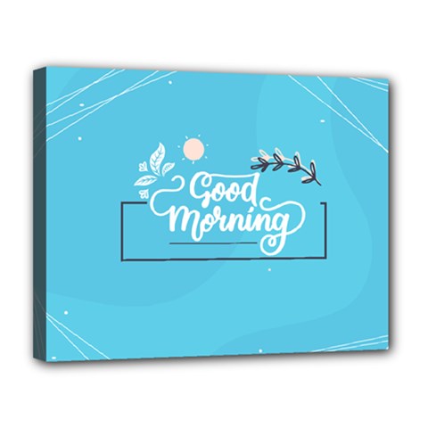 Background Good Morning Canvas 14  X 11  (stretched) by anzea