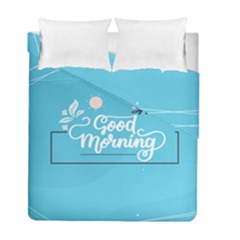 Background Good Morning Duvet Cover Double Side (full/ Double Size) by anzea