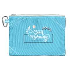 Background Good Morning Canvas Cosmetic Bag (xl) by anzea