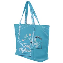 Background Good Morning Zip Up Canvas Bag