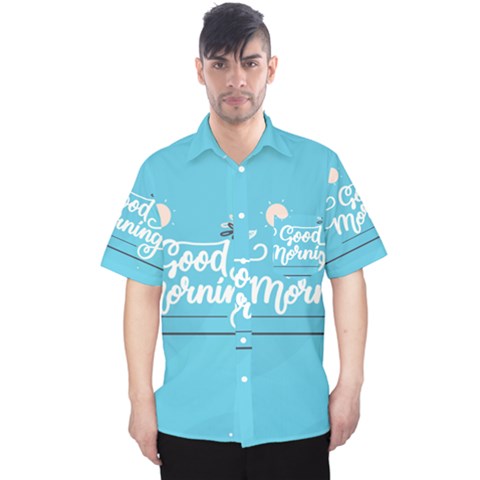 Background Good Morning Men s Hawaii Shirt by anzea