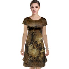 Skull Texture Vintage Cap Sleeve Nightdress by anzea