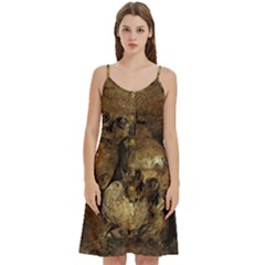 Skull Texture Vintage Women s Spaghetti Strap Pullover Cami Dress by anzea