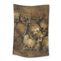 Skull Texture Vintage Small Tapestry