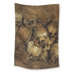 Skull Texture Vintage Large Tapestry