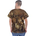 Skull Texture Vintage Men s V-Neck Scrub Top View2