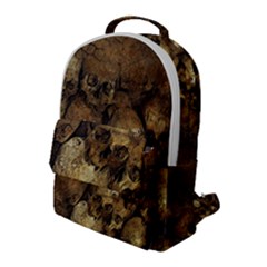 Skull Texture Vintage Flap Pocket Backpack (large) by anzea