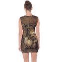 Skull Texture Vintage Lace Up Front Bodycon Dress View2