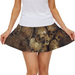 Skull Texture Vintage Women s Skort by anzea