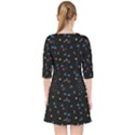 Abstract Texture Quarter Sleeve Pocket Dress View2