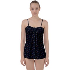 Abstract Texture Babydoll Tankini Set by anzea