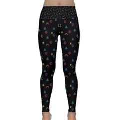 Abstract Texture Lightweight Velour Classic Yoga Leggings