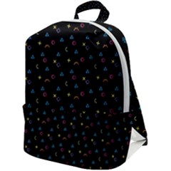 Abstract Texture Zip Up Backpack