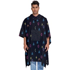 Abstract Texture Men s Hooded Rain Ponchos by anzea