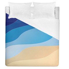 Illustrations Waves Line Rainbow Duvet Cover (queen Size) by anzea