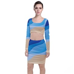 Illustrations Waves Line Rainbow Top And Skirt Sets by anzea