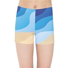 Illustrations Waves Line Rainbow Kids  Sports Shorts